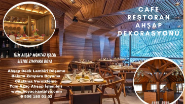 AHŞAP CAFE RESTORAN DEKORASYONU